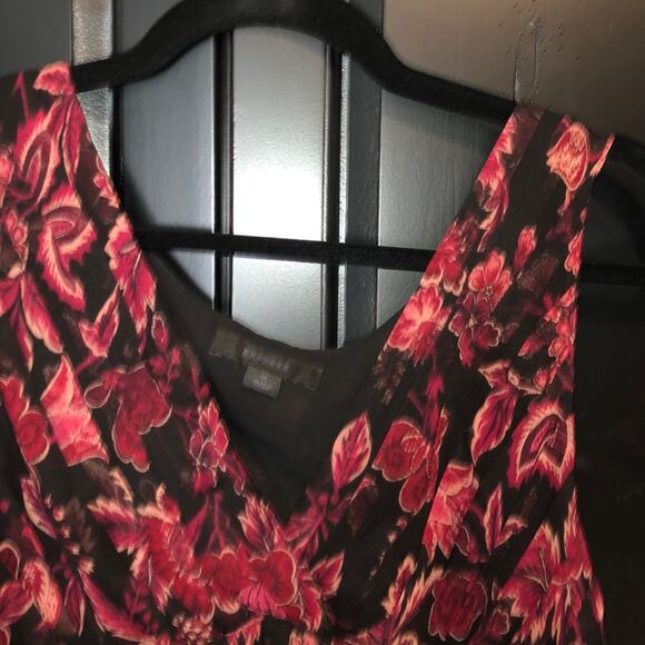 Express Boho Hippie CottageCore Goth Black Red floral Summer Top Tank Medium - Picture 3 of 8